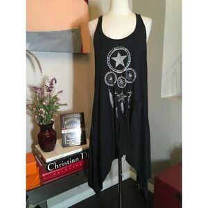 291 Venice Black & White Hi Lo Dream Catcher Dress